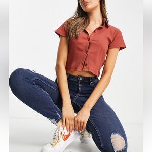 Arizona Jeans knit top in rust, Medium, NWOT